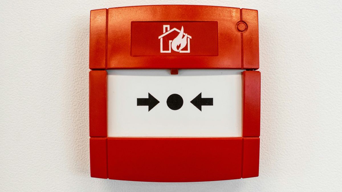Priešgaisrinės signalizacijos rankinis paleidimo mygtukas