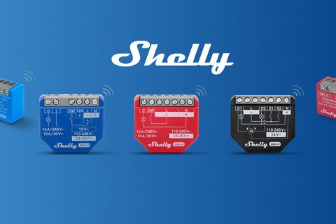 Shelly Wi-Fi relė montuojama jungiklio dėžutėje
